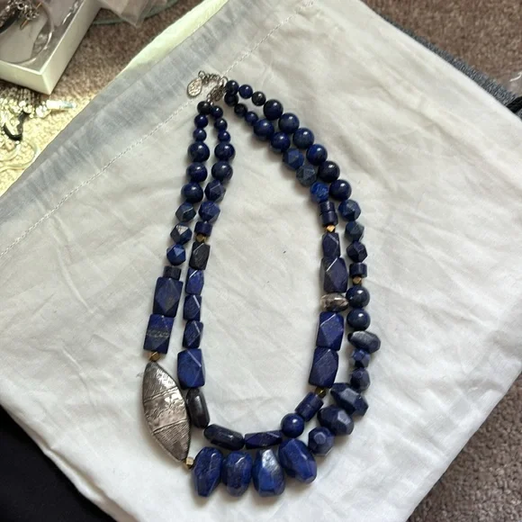 Rare! Silpada Lapis Sterling Silver Necklace - Picture 3 of 5
